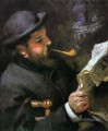 claude monet en train de lire Pierre Auguste Renoir
